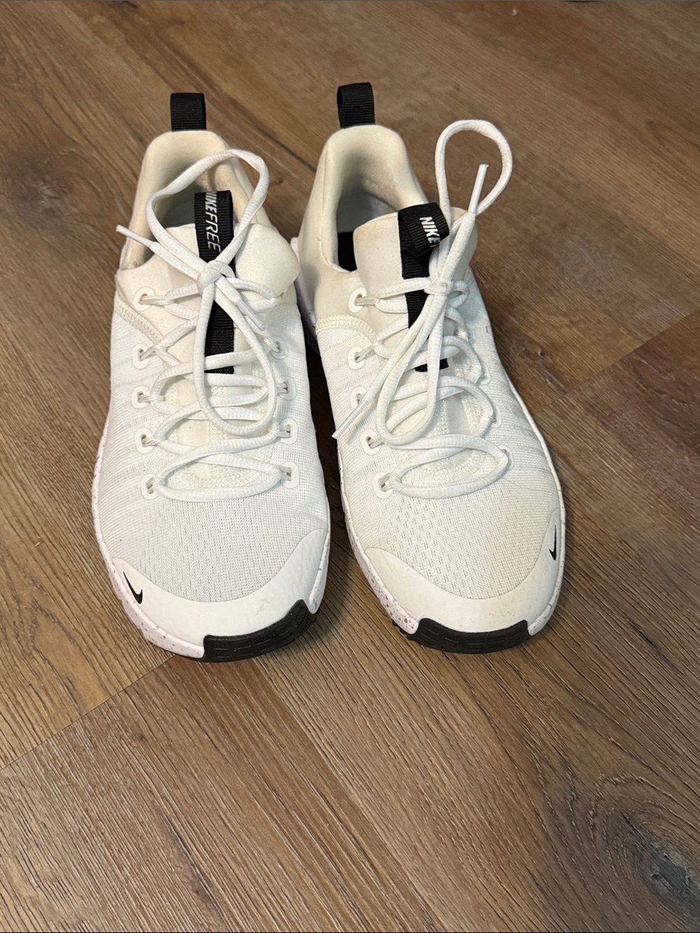 Nike Women's- METCON White Sneakers with Black Accents